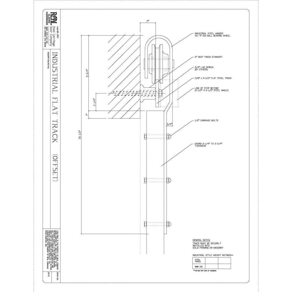 Heavy Duty Flat Track Exterior Barn Door Hardware (800lb) - Sliding Barn Door Hardware by RealCraftHeavy Duty Flat Track Exterior Barn Door Hardware (800lb) - Sliding Barn Door Hardware by RealCraft