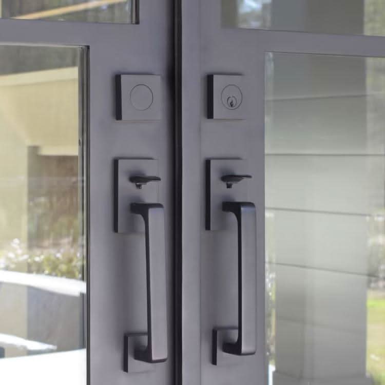 Emtek Moderno Style Tubular Front Door Lock Set | Modern & Versatile ...