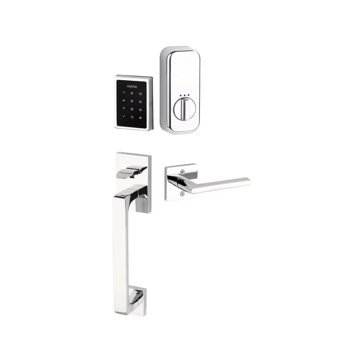 Emtek Baden Tubular Keypad Door Lock Set (customize your handle)