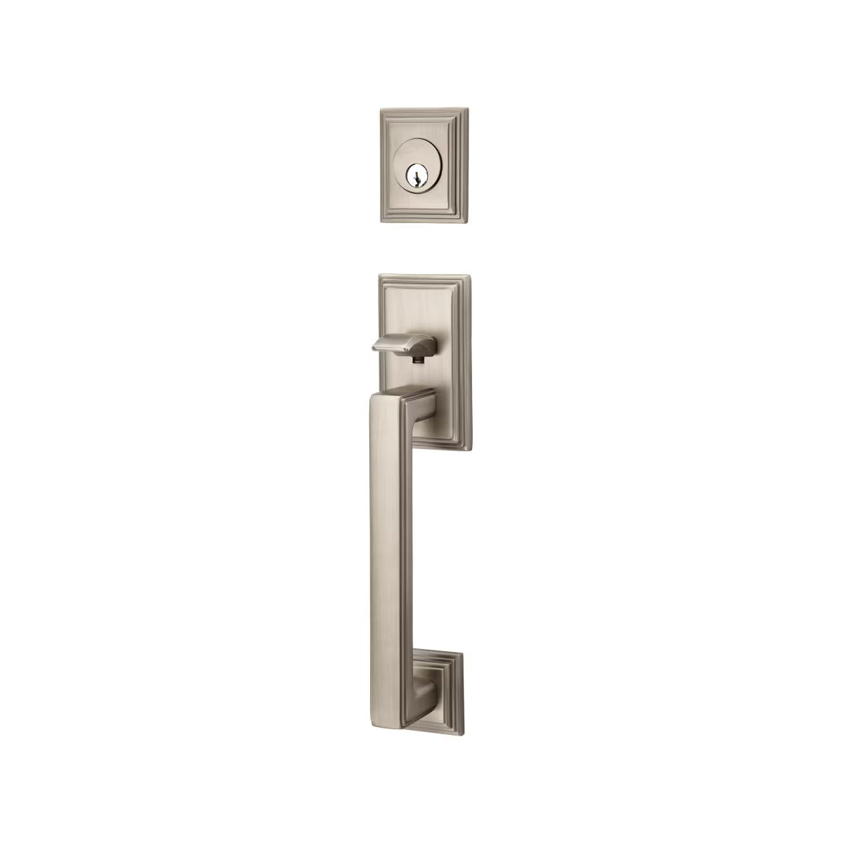 Emtek Art Deco Tubular Entry Front Door Handle And Lock