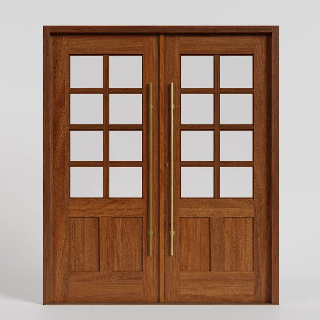 Hugo 3/4 Glass Exterior French Double Doors
