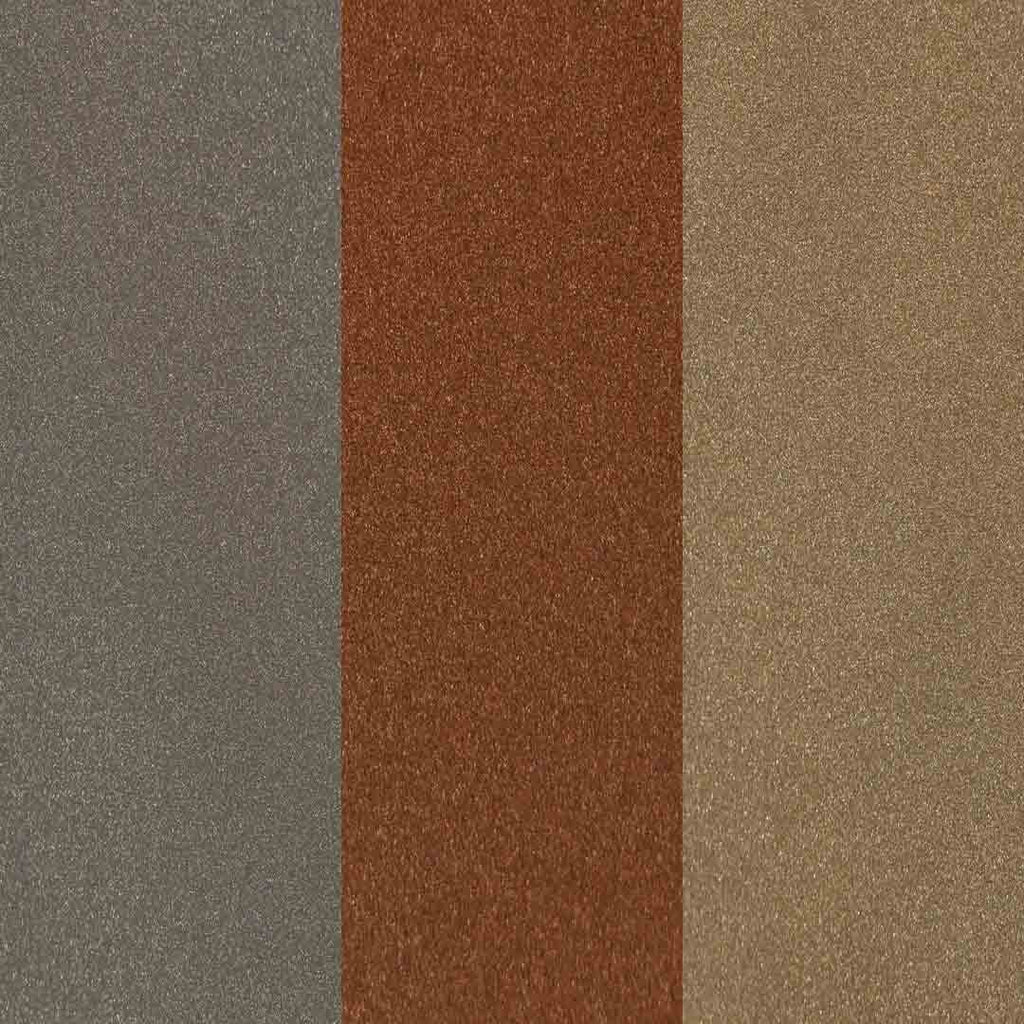 metallic sliding hardware finish: silver, copper, and gold