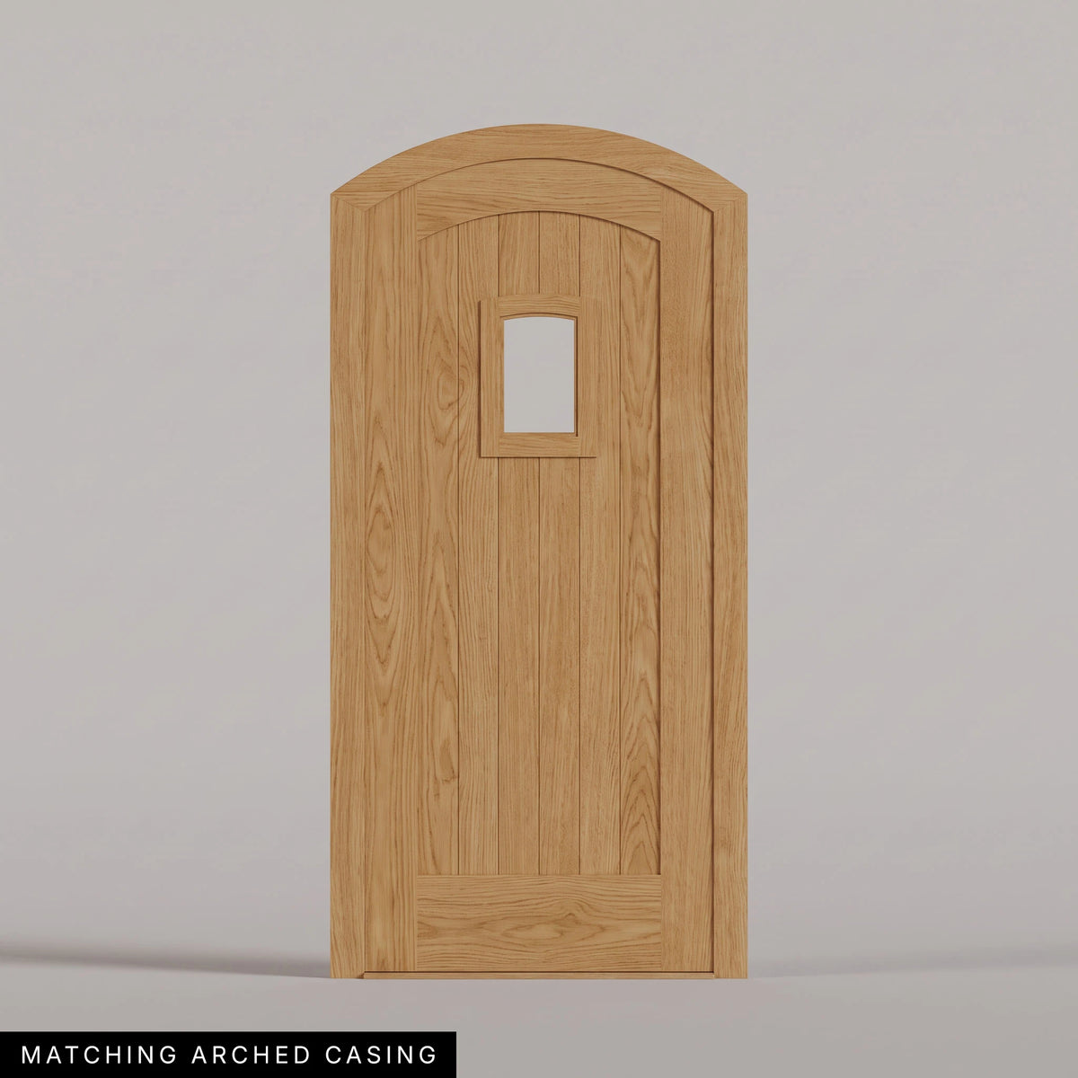 Modena arched door in White Oak with Matching Arched Casing.