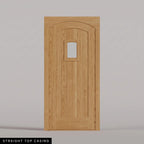 Modena arched door in White Oak with Straight Top Casing.
