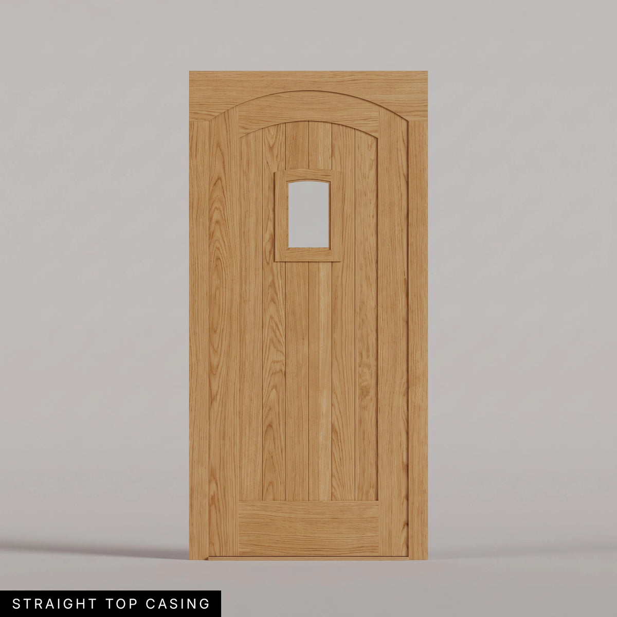 Modena arched door in White Oak with Straight Top Casing.