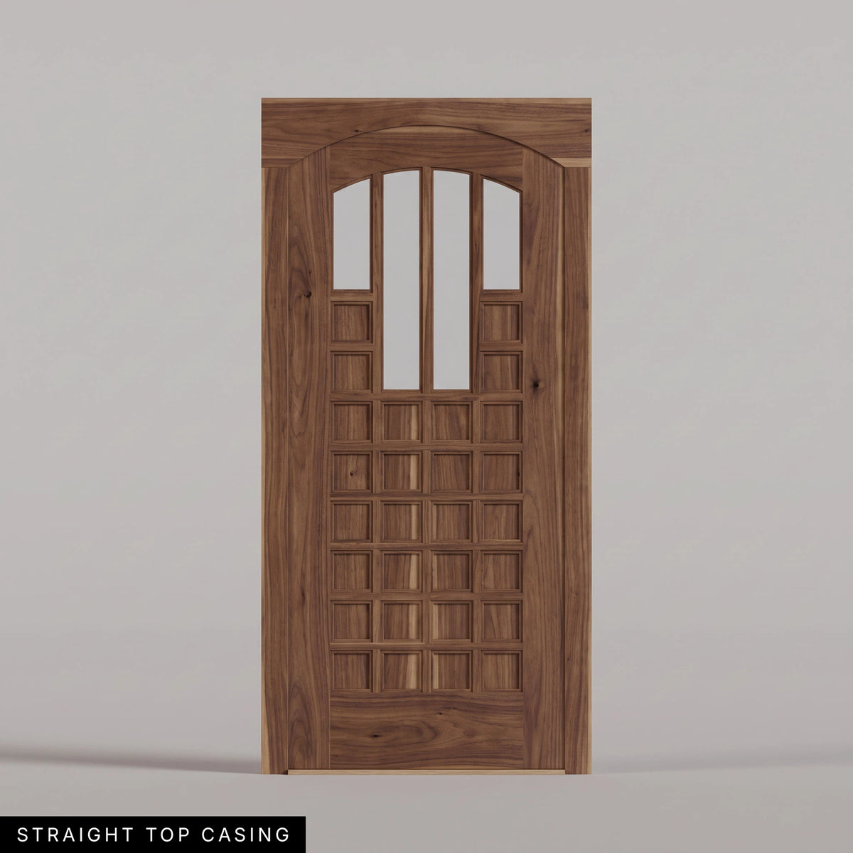 Murano arched door in Walnut with Straight Top Casing.