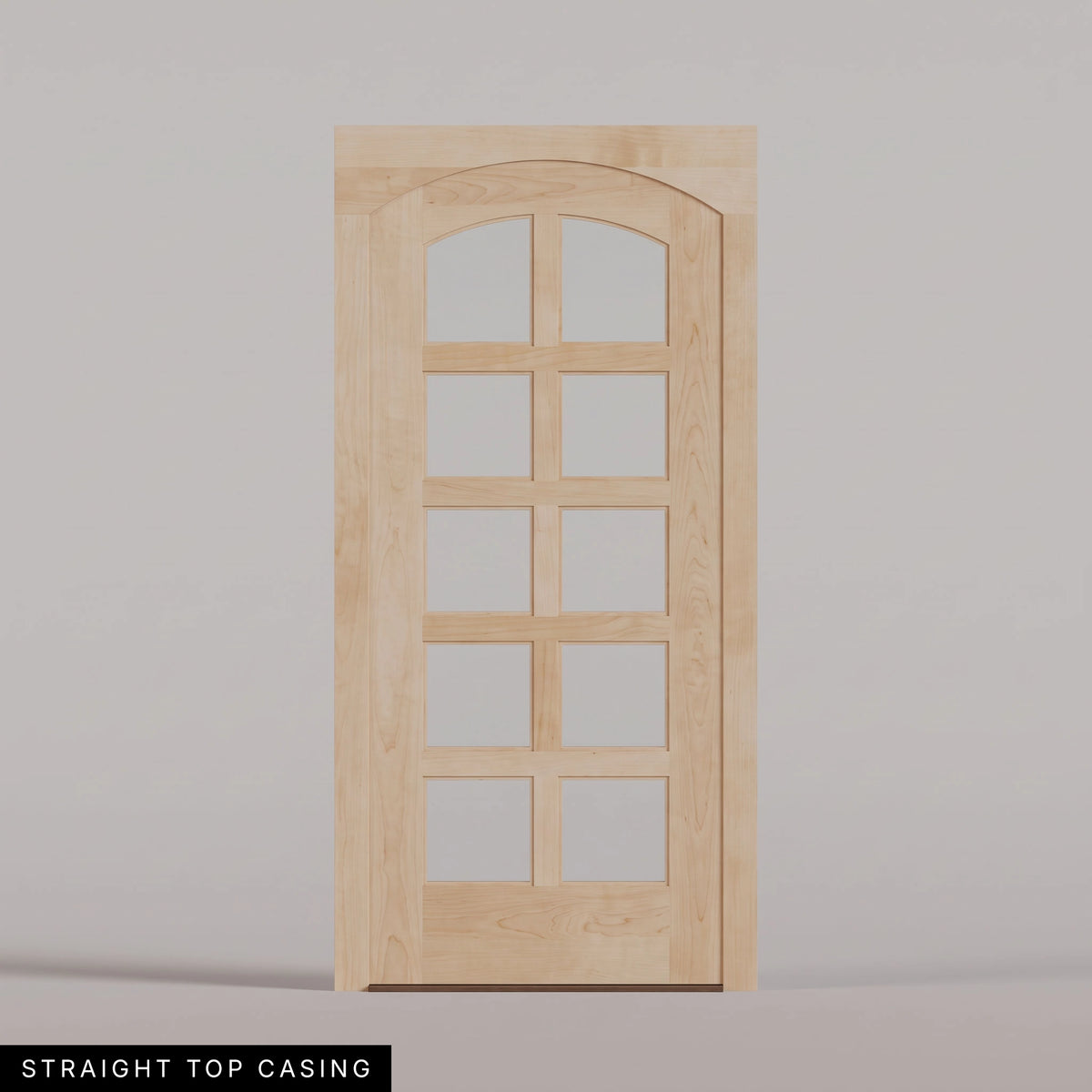 Padua arched door in Maple with Straight Top Casing.
