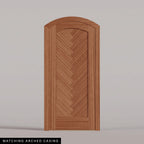 Palermo arched door in Sapele with Matching Arched Casing.