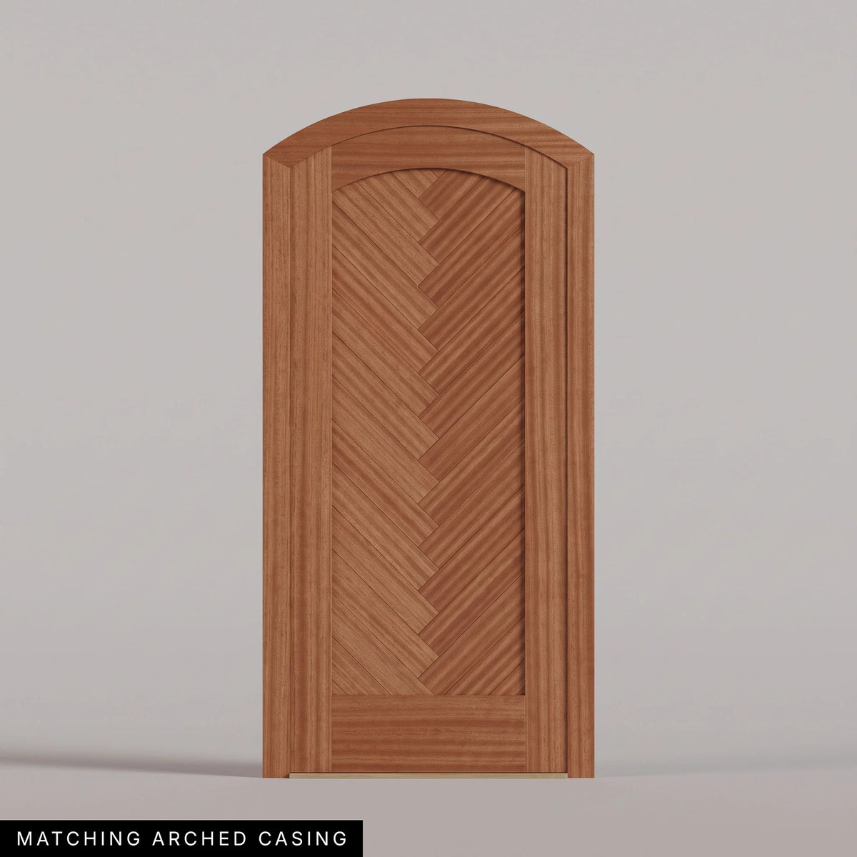 Palermo arched door in Sapele with Matching Arched Casing.