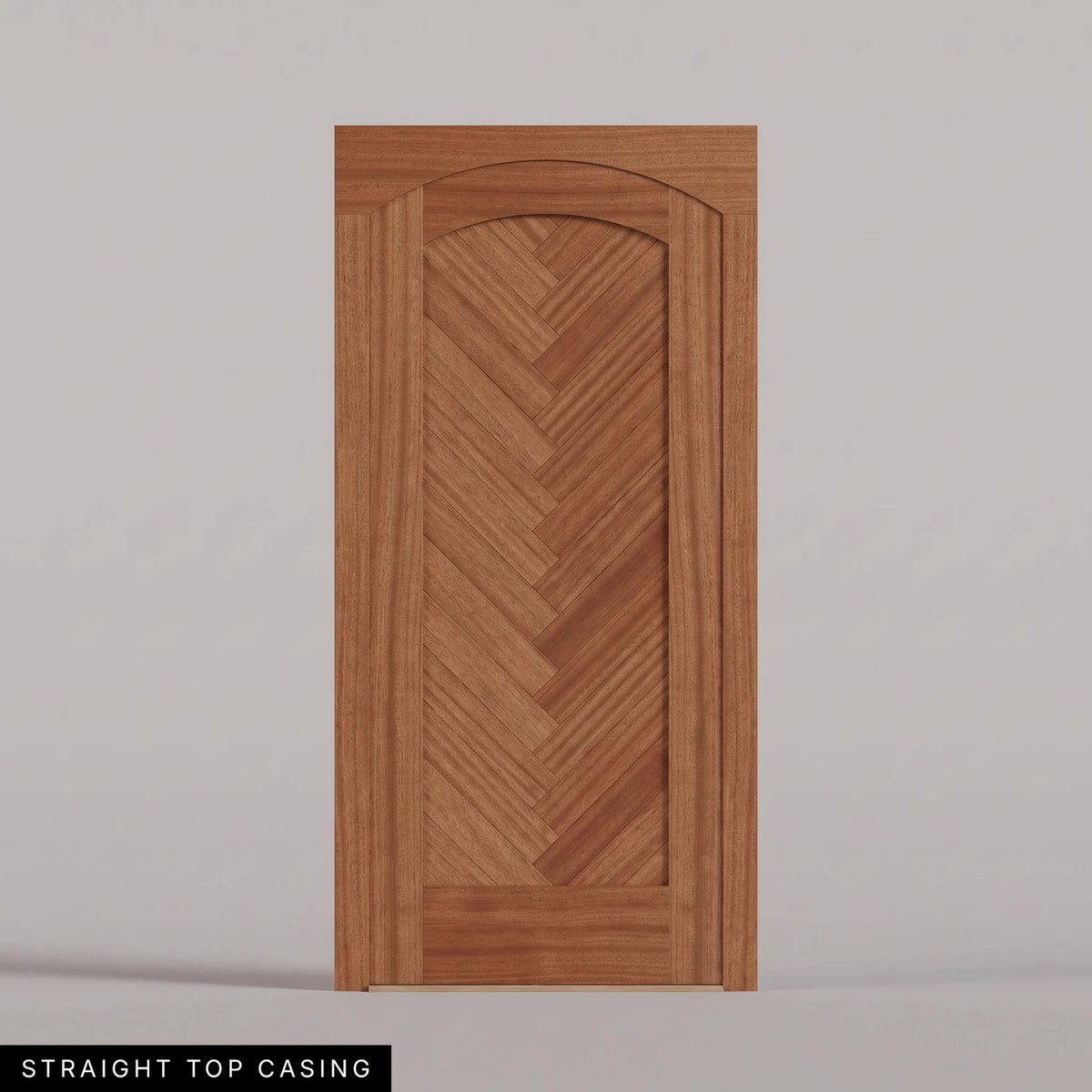 Palermo arched door in Sapele with Straight Top Casing.