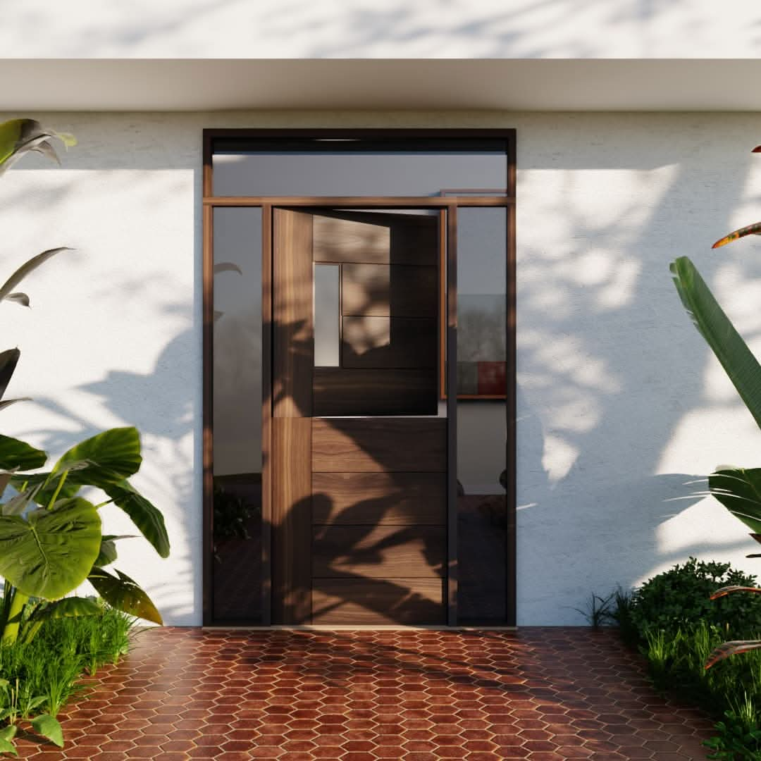 Scene of Peninsula Dutch Door on modern house