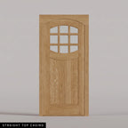 Portofino arched door in White Oak with Straight Top Casing.