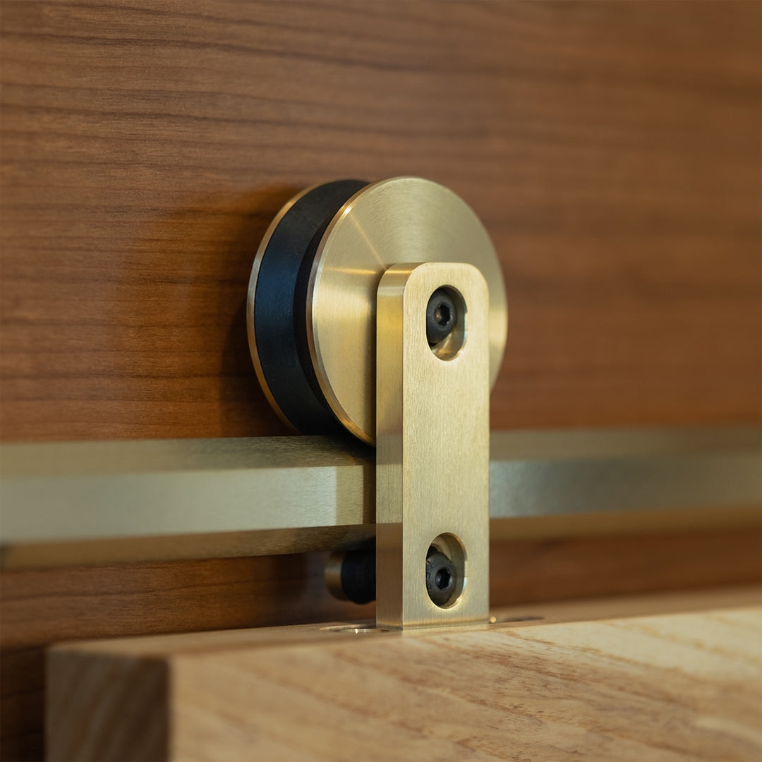 Swiss Rod Brass hanger in context side angle