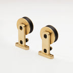 Ultra-Quiet Brass Hexagon Sliding Barn Door Hardware
