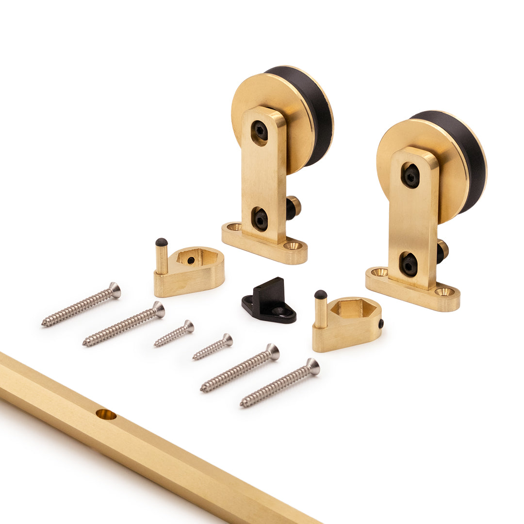 Swiss Rod Brass hanger in context side angle