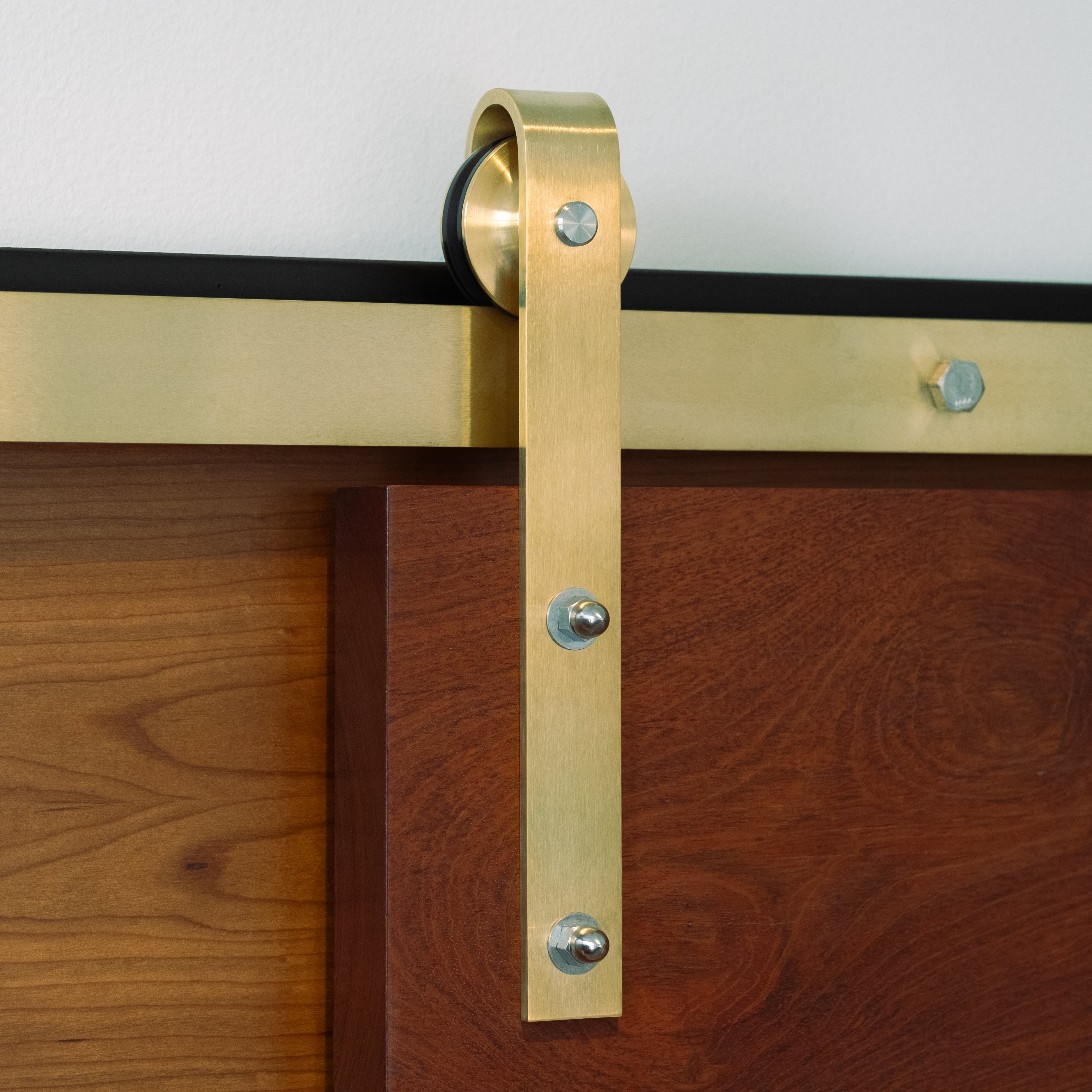 Brass Classic Sliding Barn Door Hardware Kit