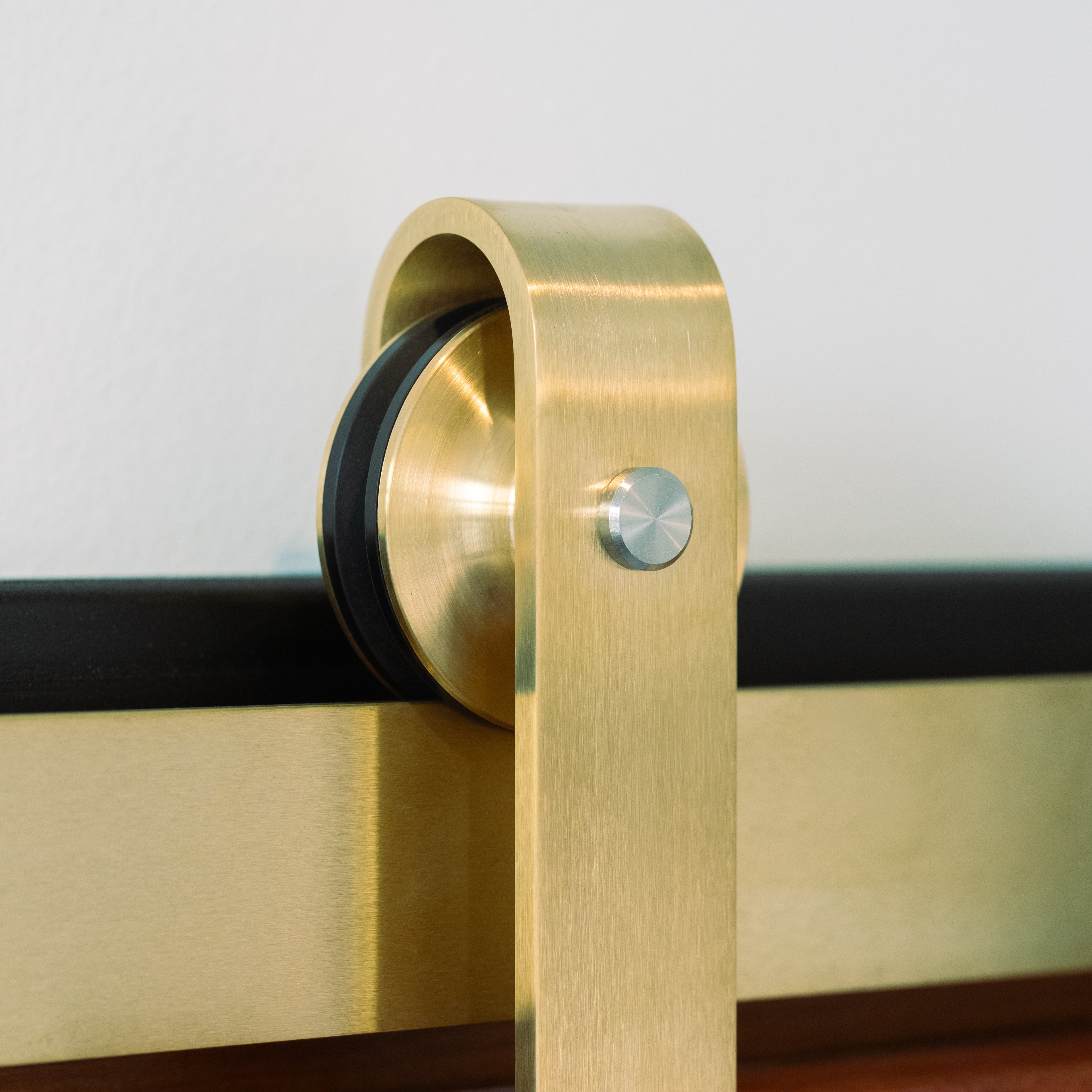 Brass Classic Sliding Barn Door Hardware Kit