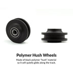 RealCraft  Classic Flat Track barn door hardware Polymer Hush Wheels