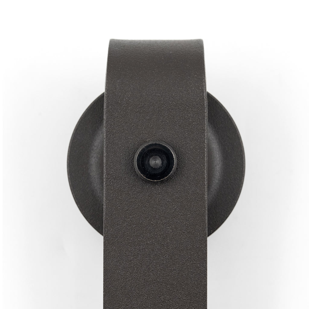 dark bronze classic flat track hanger closeup