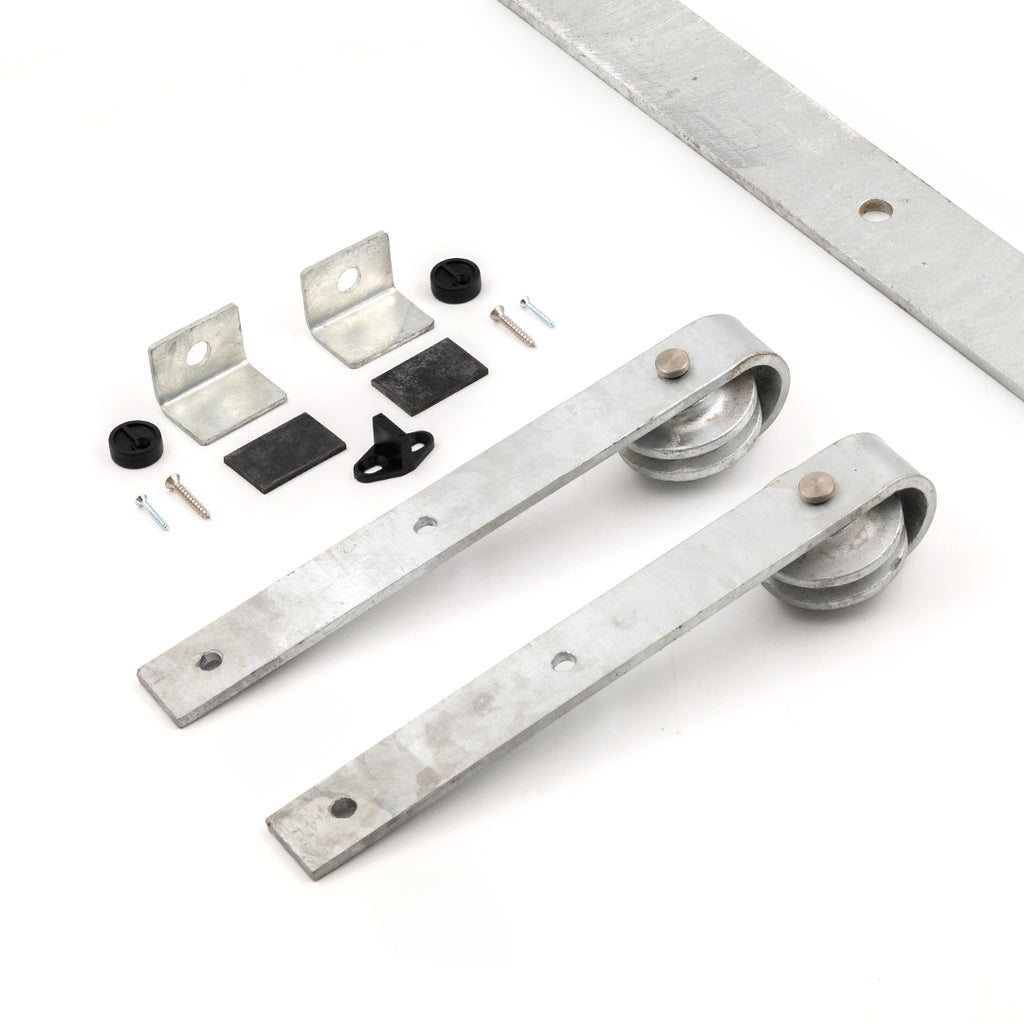 galvanized flat track components