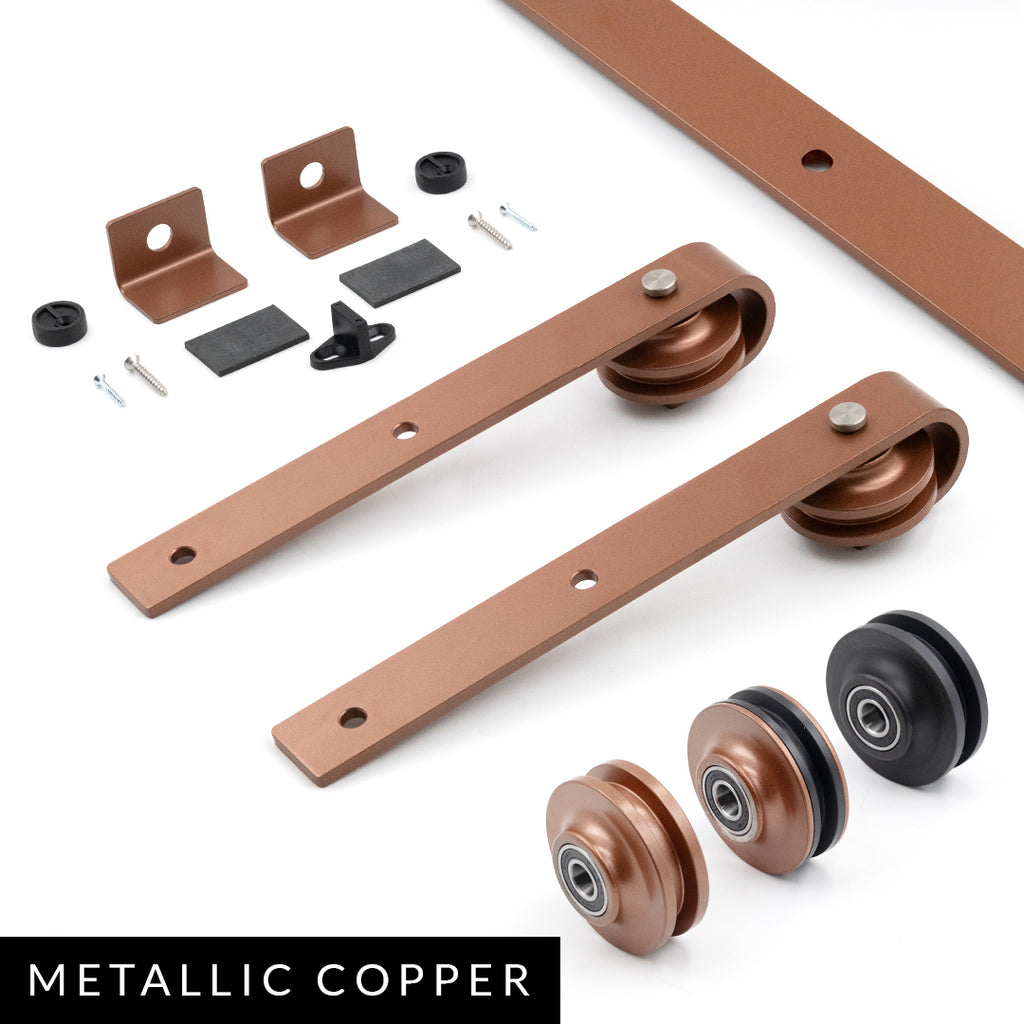metallic flat track copper components