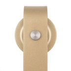 metallic flat track hanger closeup in gold