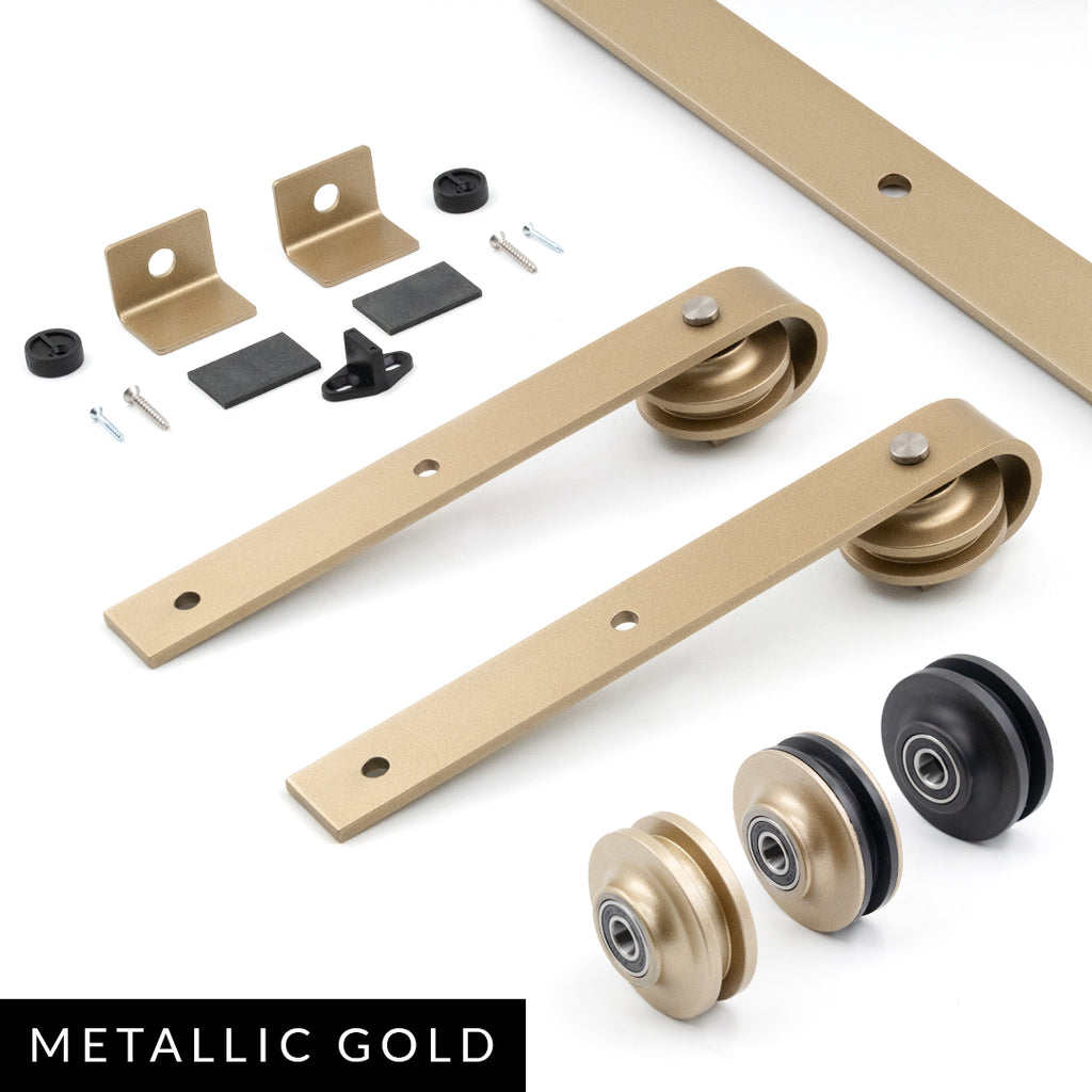 metallic gold flat track kit components