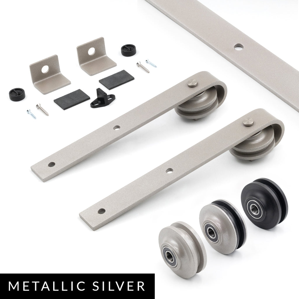 metallic flat track silver kit components