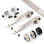 Stainless Steel Classic Flat Track Sliding Barn Door Hardware Kit