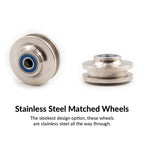 Stainless Steel Classic Flat Track Sliding Barn Door Hardware Kit
