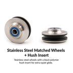 Stainless Steel Classic Flat Track Sliding Barn Door Hardware Kit