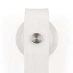 white flat track hanger closeup