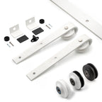 white flat track components