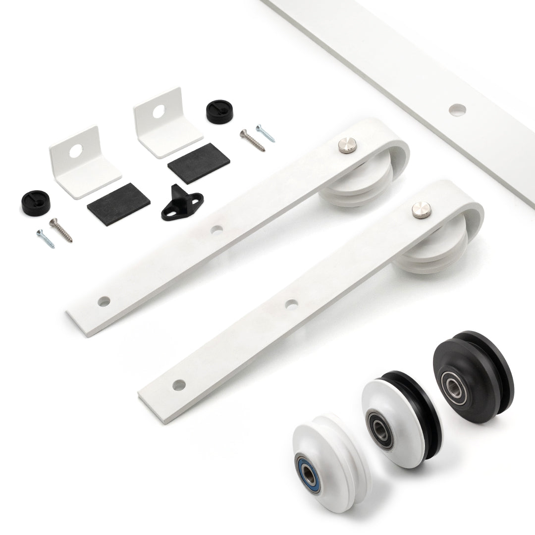 white flat track components