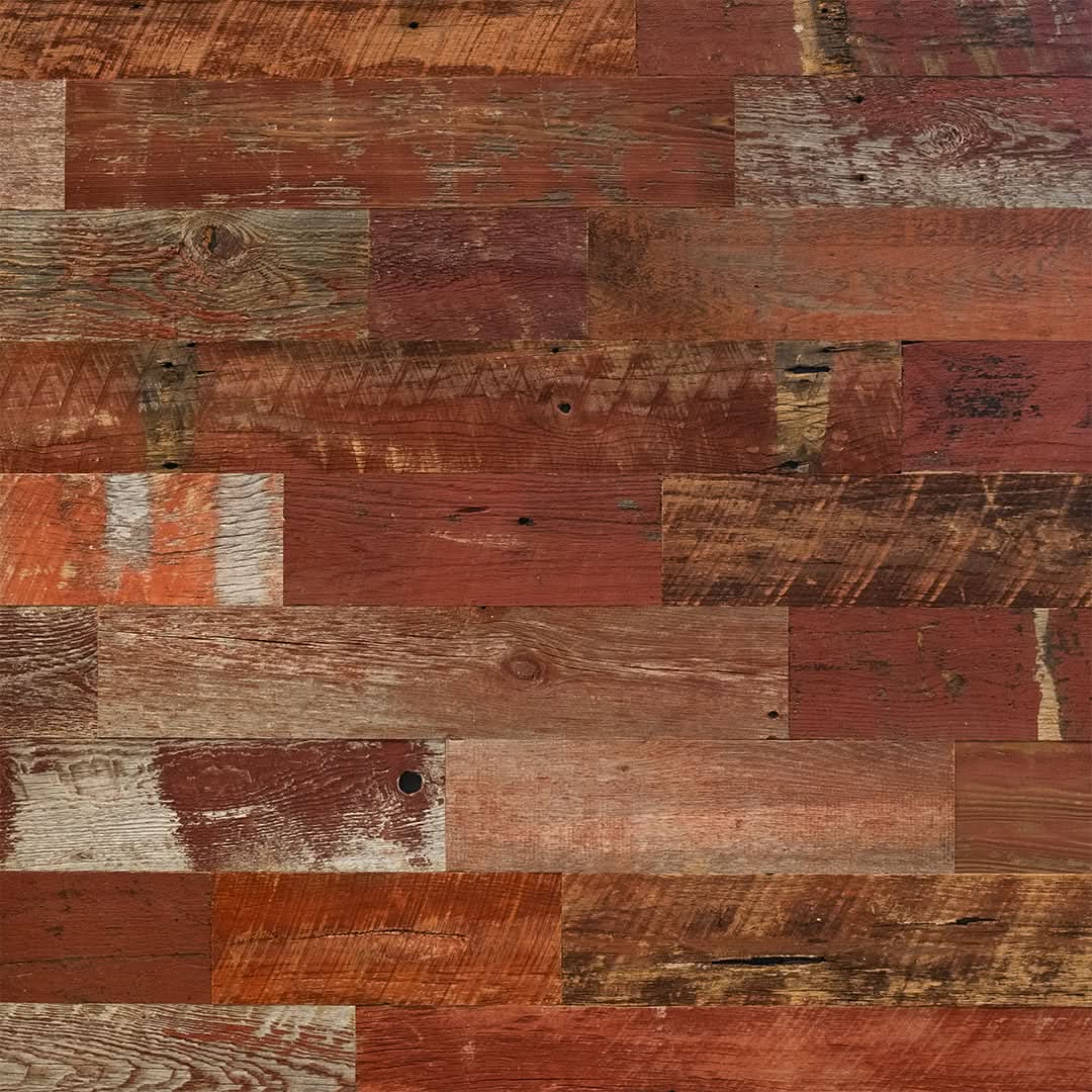 Cumberland Rustic Reclaimed Red Barn Planks