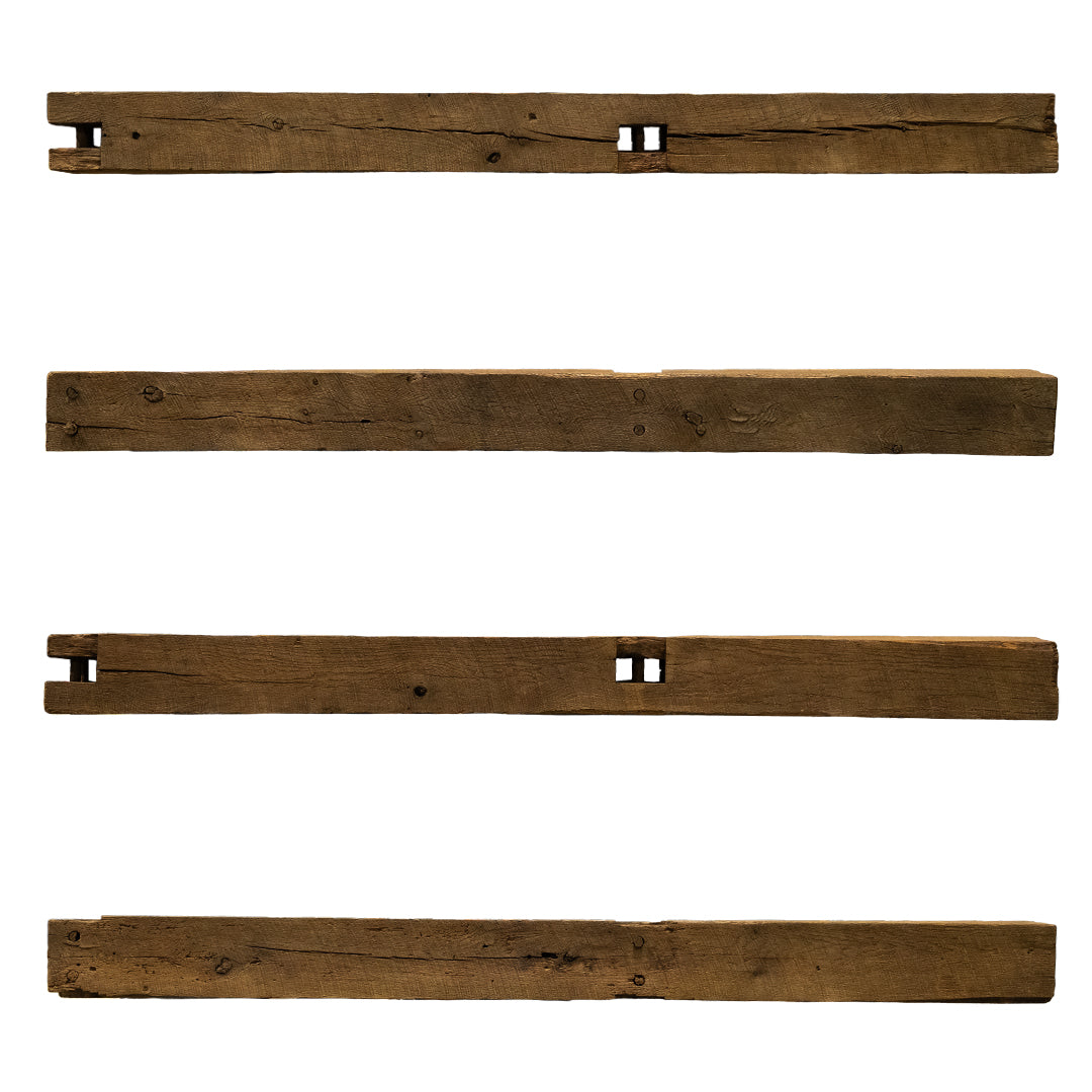 Heritage Series Circle Sawn Reclaimed Wood Fireplace Mantel A