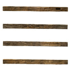 A hand hewn wood beam. Stacked pictures  off all angles.