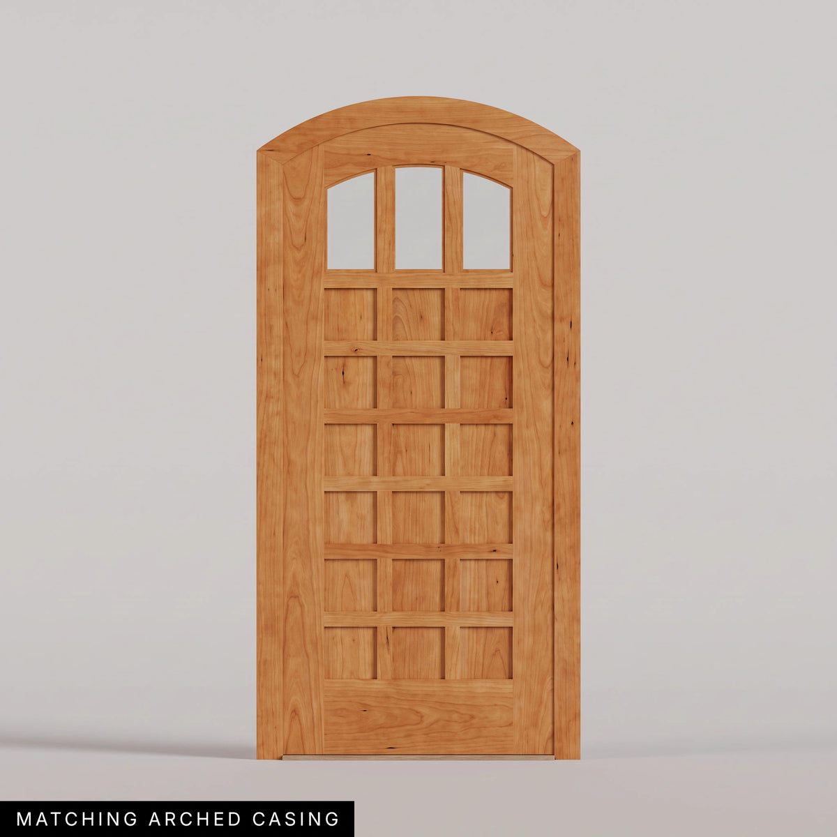 Rialto arched door in Cherry with Matching Arched Casing.