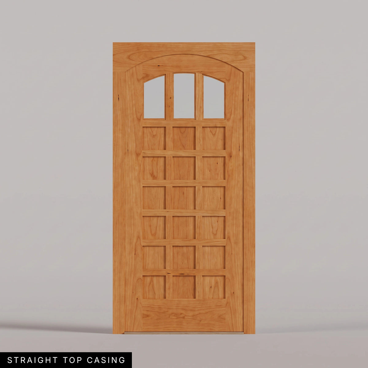 Rialto arched door in Cherry with Straight Top Casing.