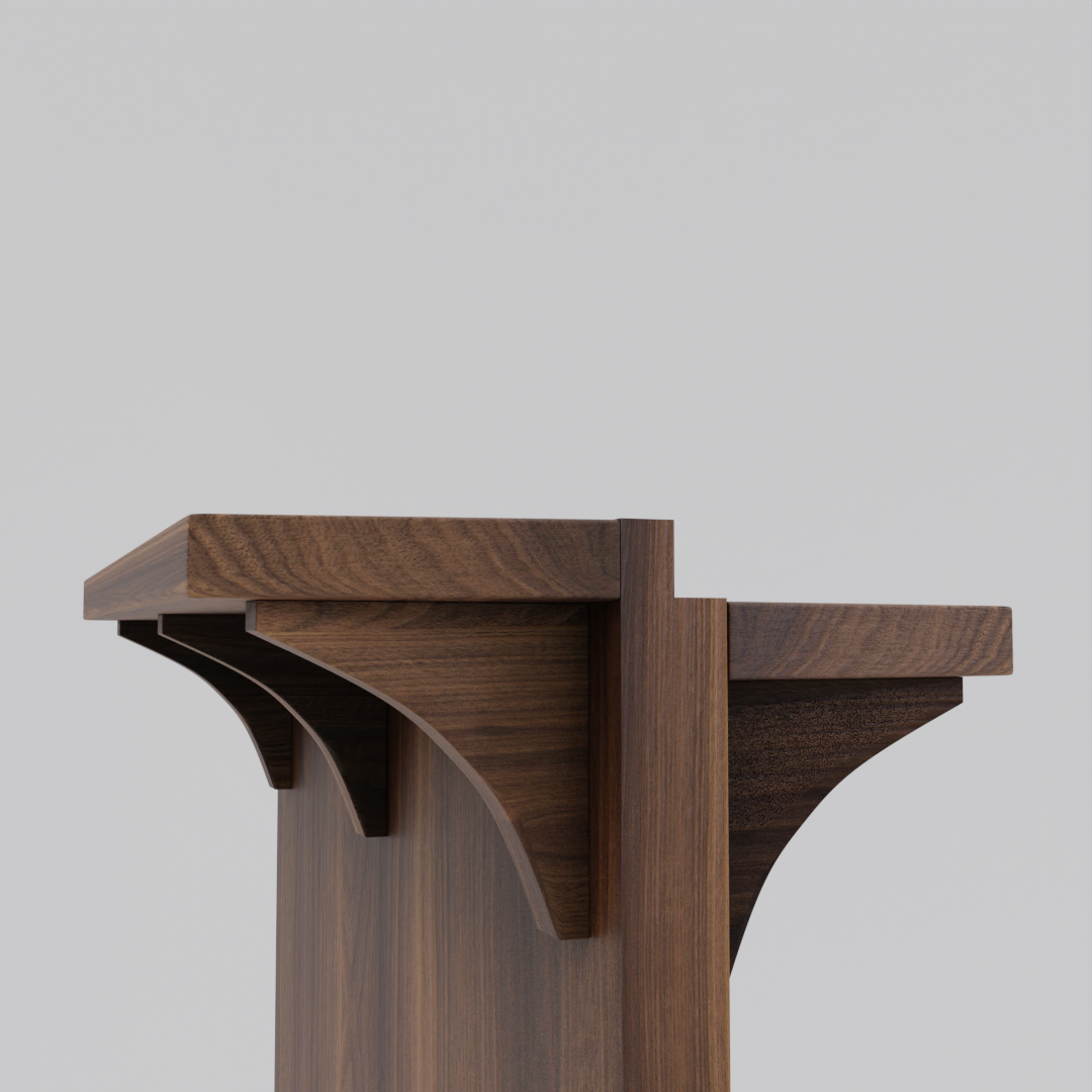 Dutch Door Shelves Side view