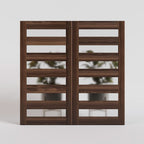 Astoria Horizontal Slat Glass Carriage Doors