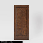 Walnut wood Shaker Classic Single Panel Solid Wood Front Entry Door with raised panel
