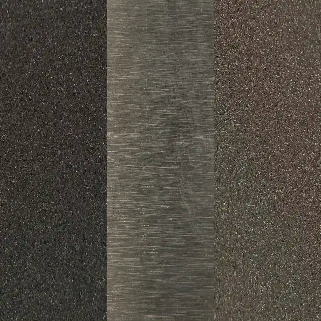 hardware finish: black, stainless steel, and dark bronze