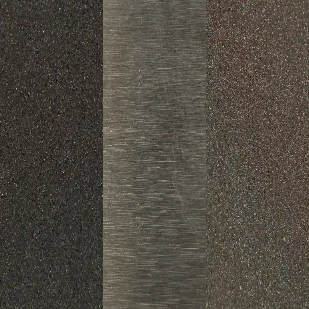 hardware finish: black, stainless steel, and dark bronze