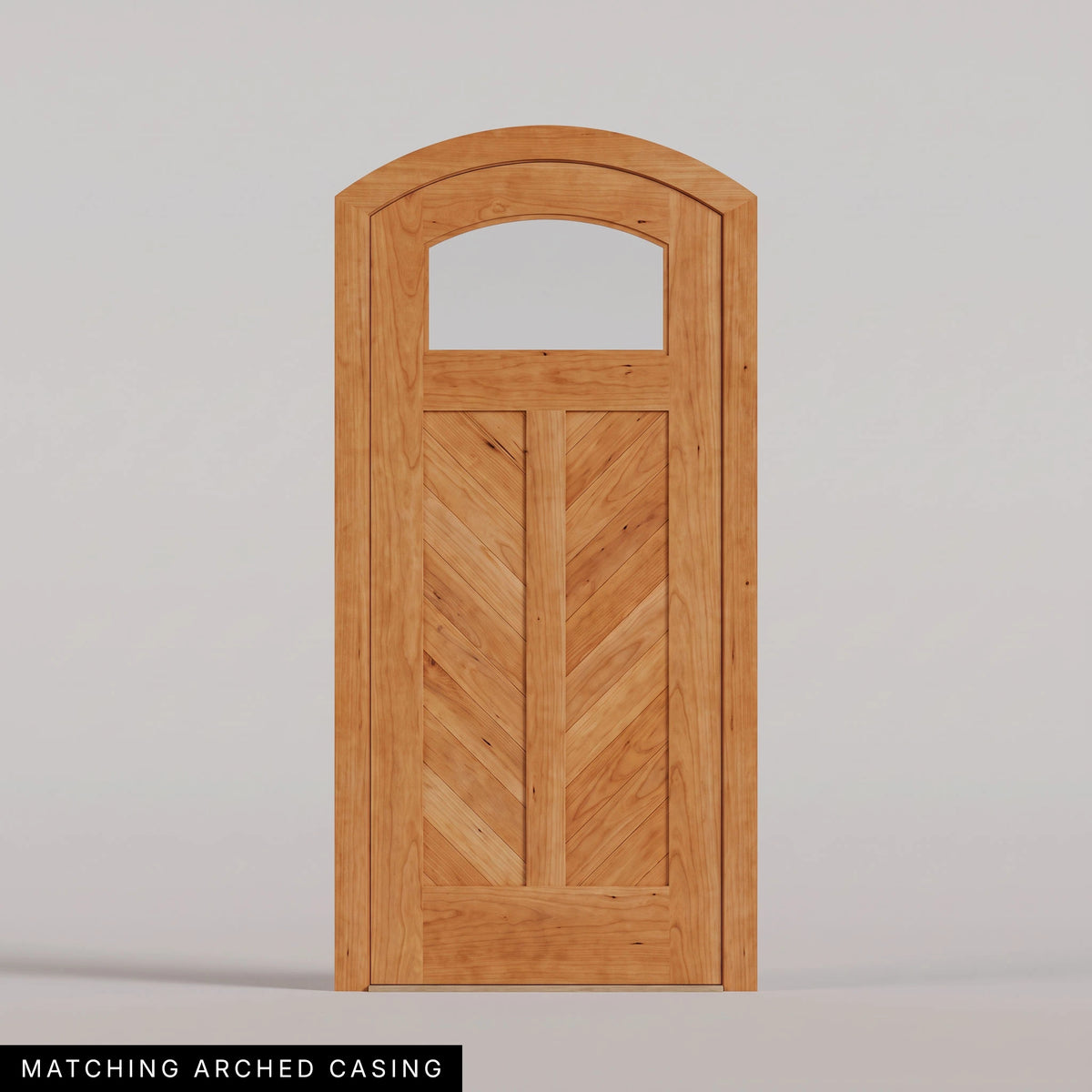 Sorrento arched door in Cherry with Matching Arched Casing.