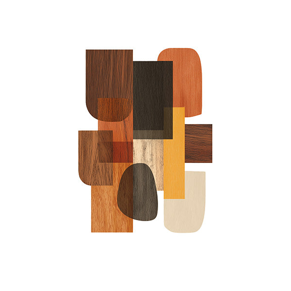 stylized graphic of wood swatches