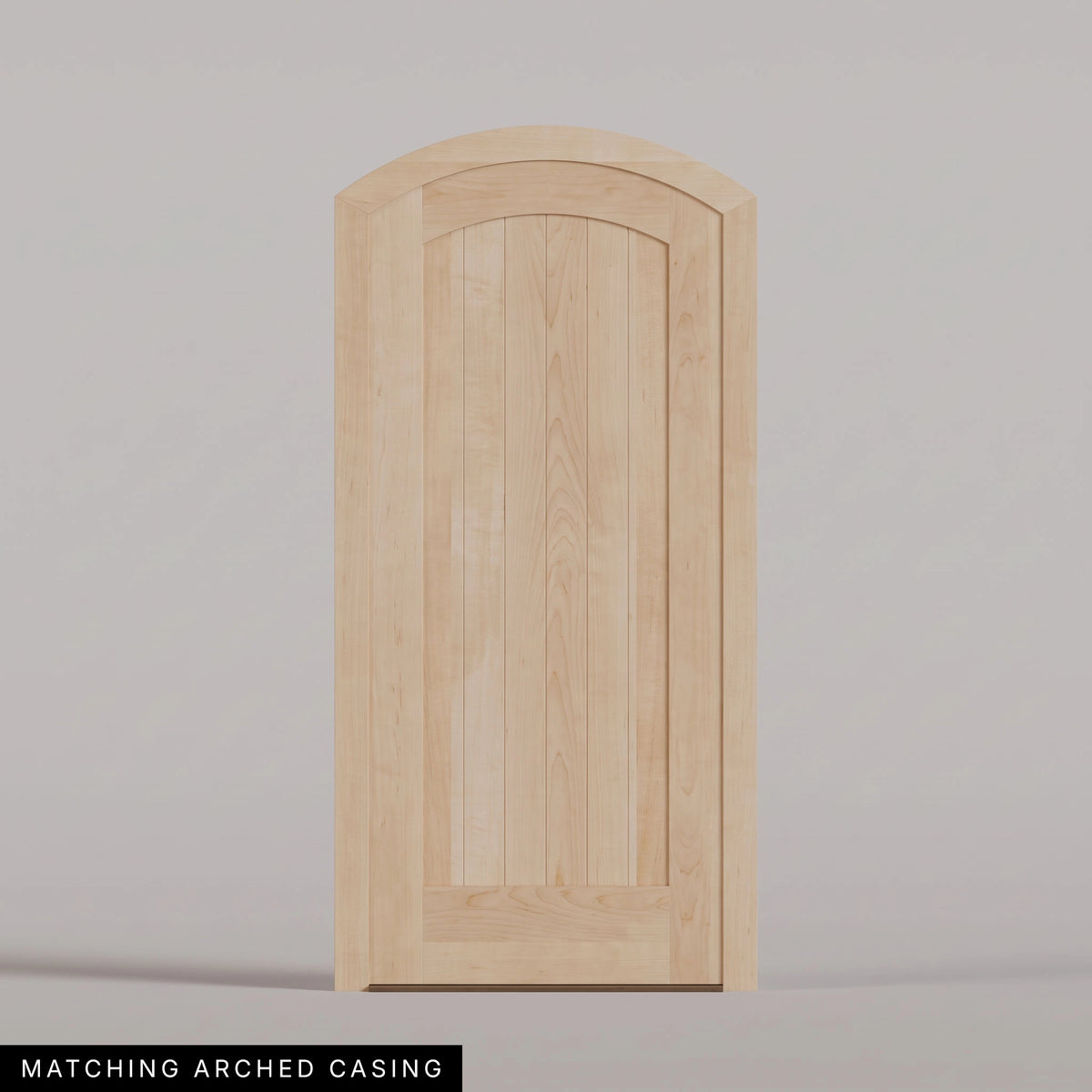 Tivoli arched door in Maple with Matching Arched Casing.