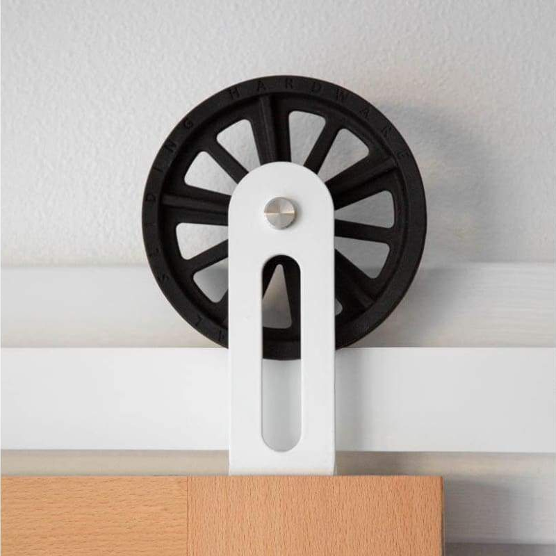 Top-Mounted Spoke Wheel Barn Door Hardware