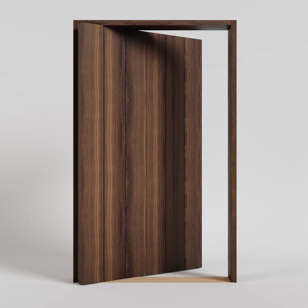 True Plank Modern Wood Pivot Front Entry Door | RealCraft