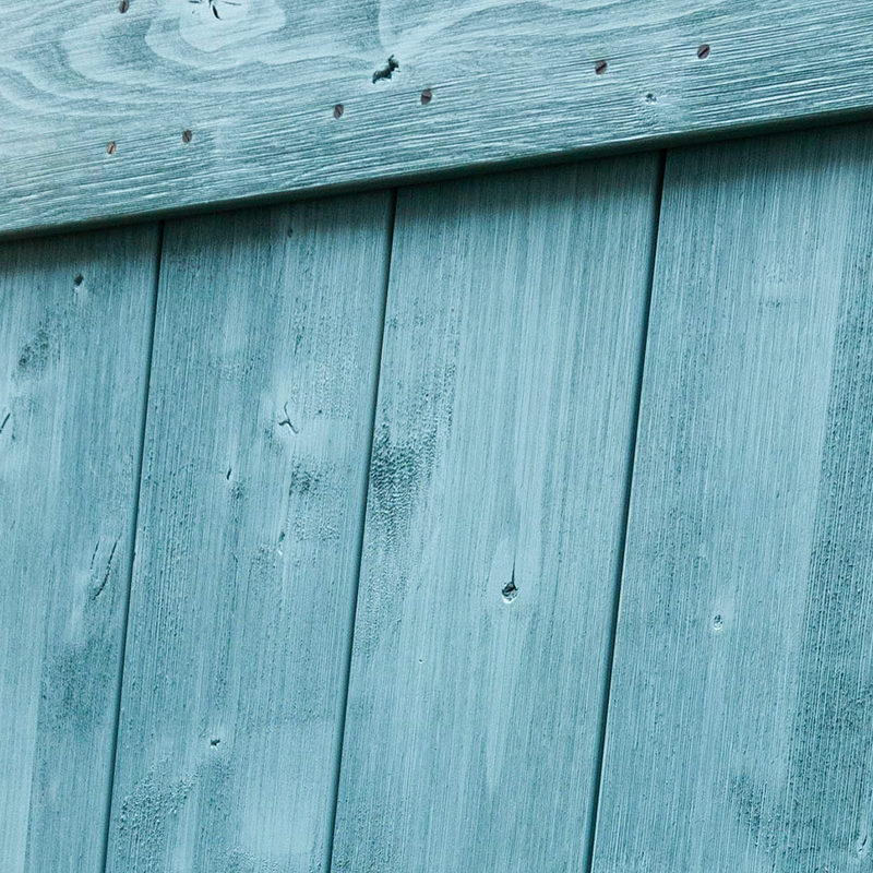 Vivid Blue sliding barn door
